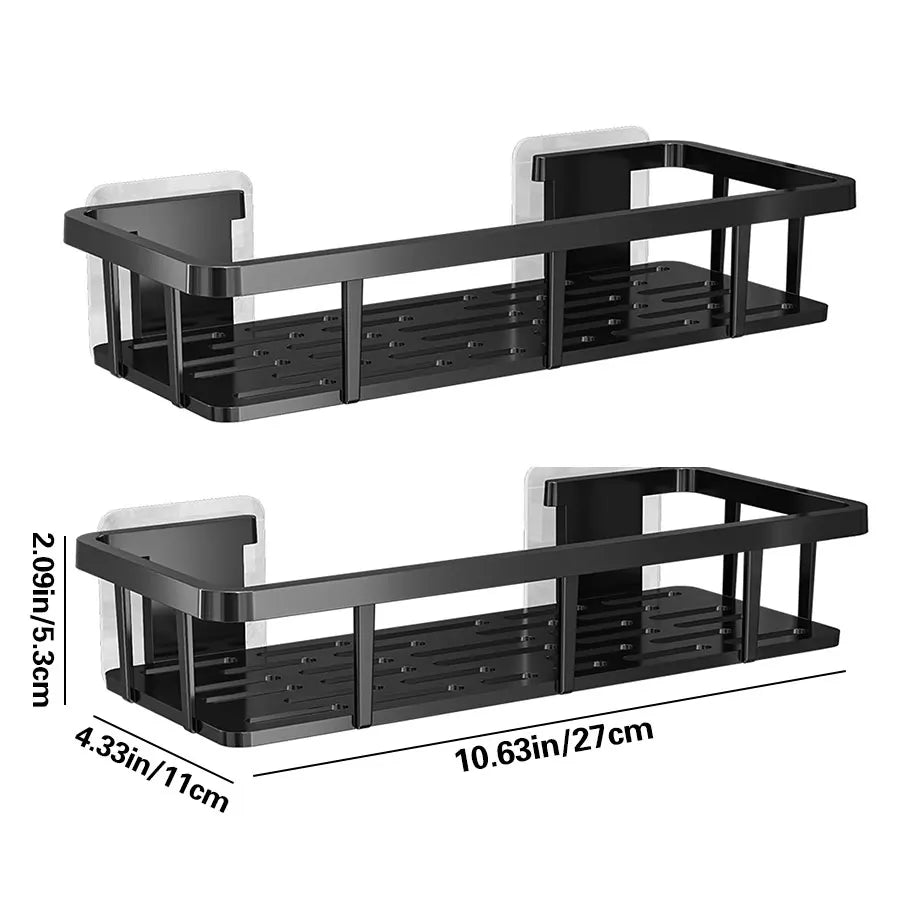 Non-Perforated Bathroom Storage Rack, Wall-Mounted Toilet, Washroom, Wall-Mounted Cosmetic Storage Rack