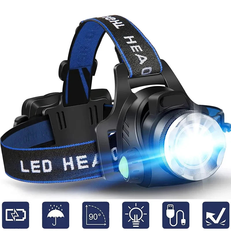 Linterna Frontal Led Recargable- Explora Sin limites